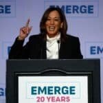 Photo: Kamala Harris speaks at the gala emerges in San Francisco